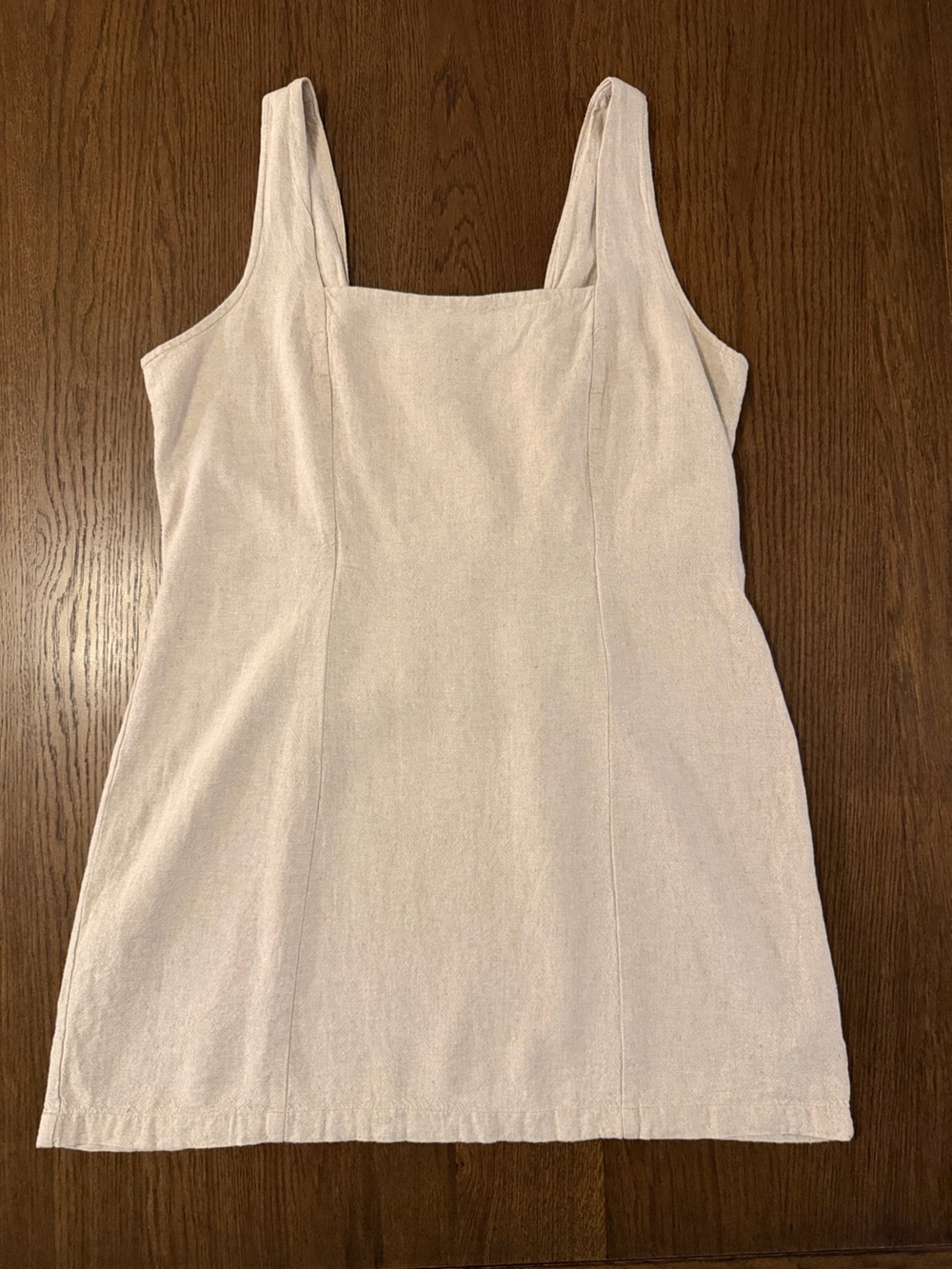 Old Navy Square-Neck Linen-Blend Mini Flax Dress